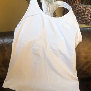 Athleta Racerback Tennis/Pickleball White Sleeveless Tank Top M